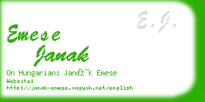 emese janak business card